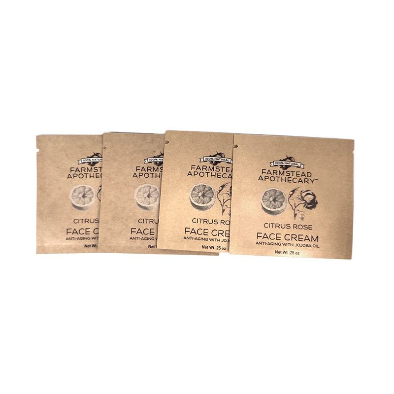 Hârtie mică de kraft și sachet folie din aluminiu (sigilat în 3 părți)